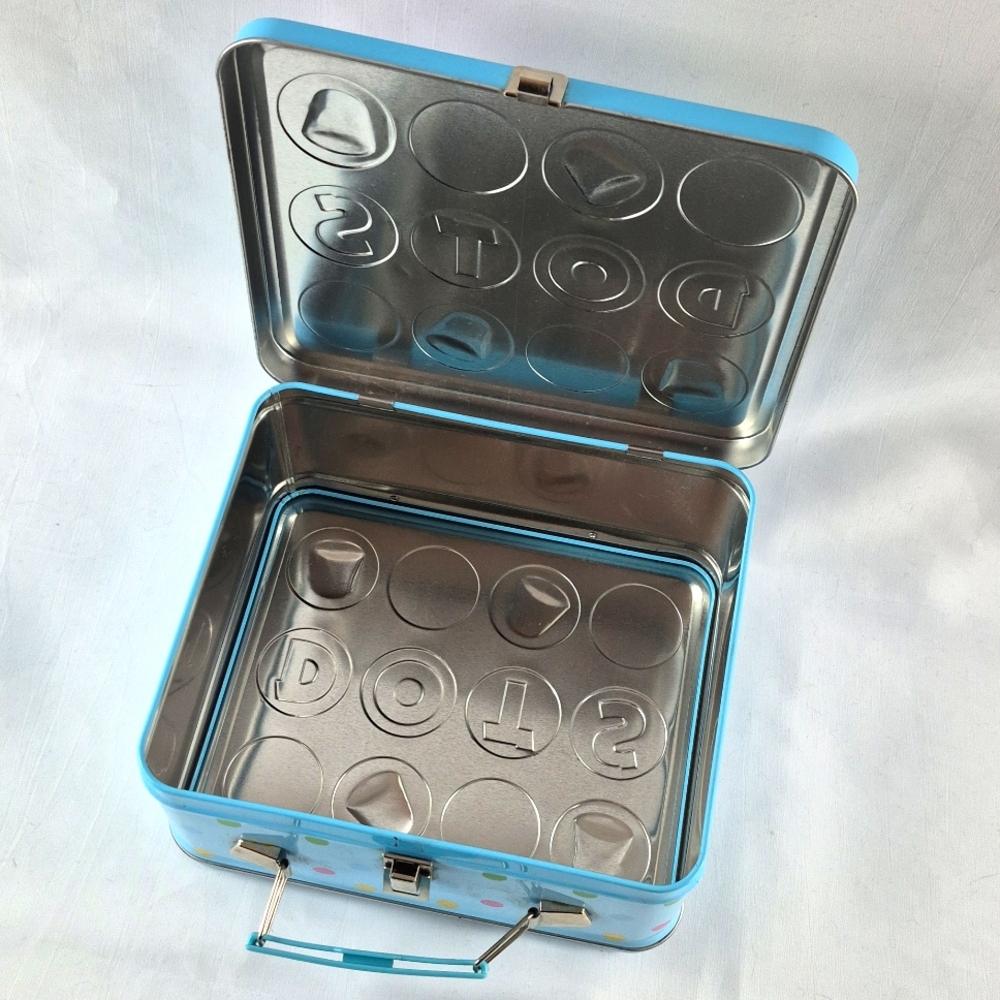 VINTAGE 2007 LOUNGEFLY DOTS CANDY METAL LUNCH BUCKET NEVER USED - Picture 5 of 9